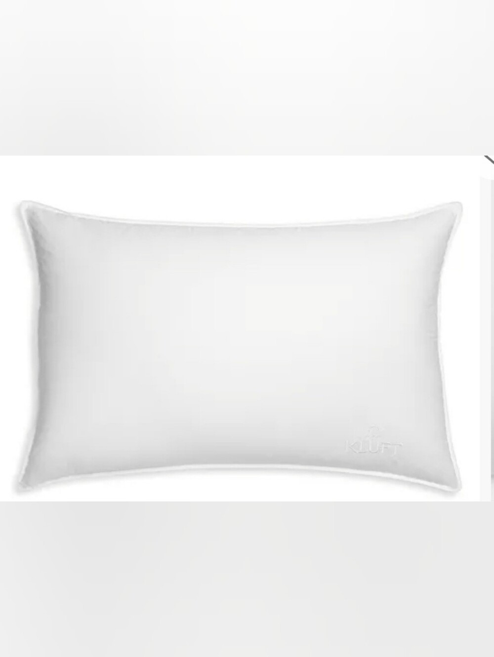 Kluft Luxury Down Pillow Soft/ Medium Retail $690